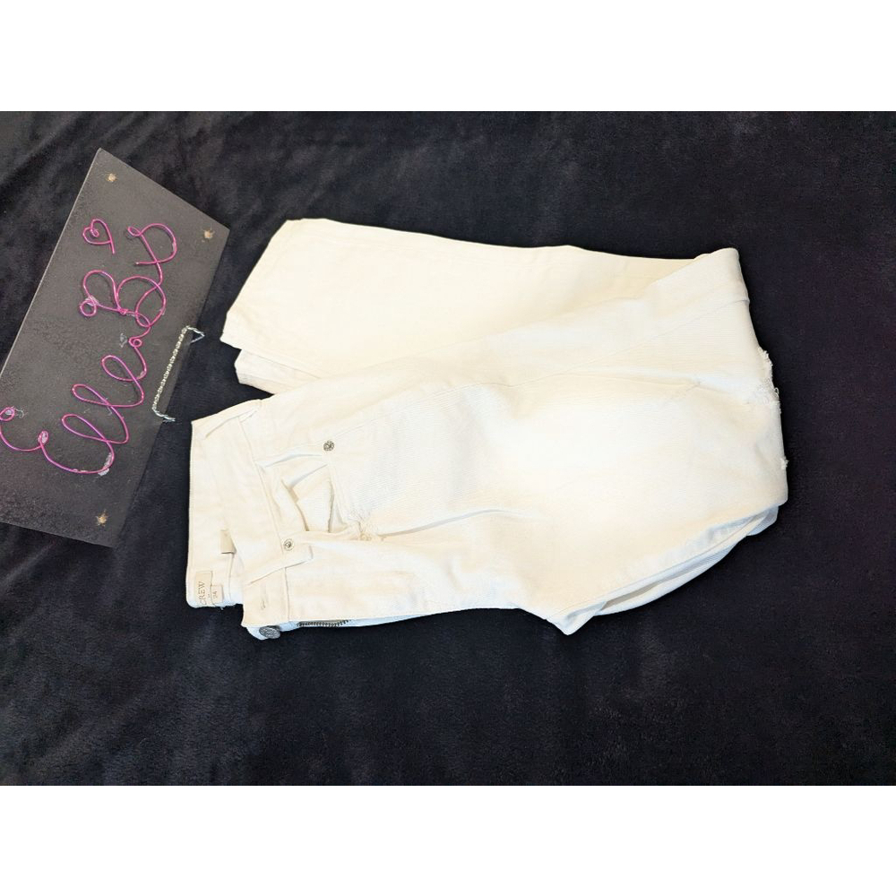 NWOT J Crew White Destroyed Denim Pants 24